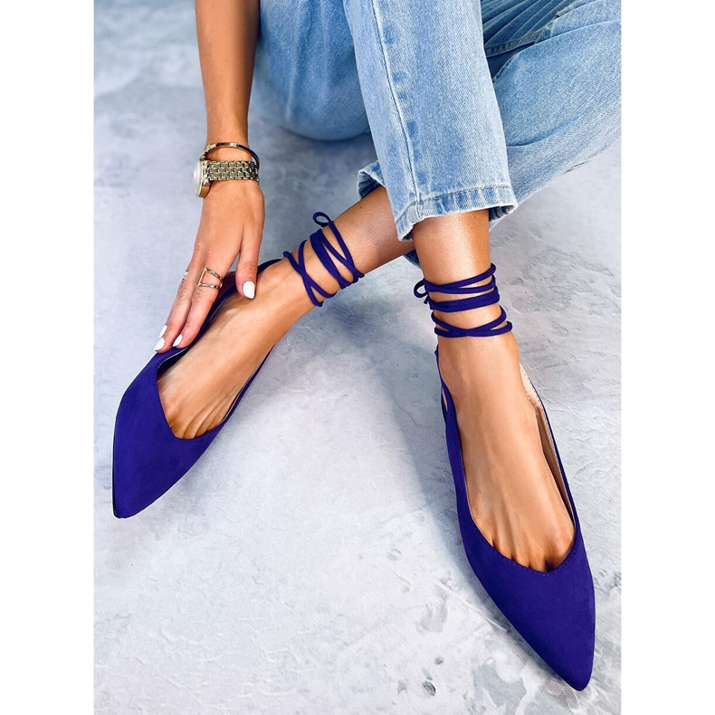 Šněrovací balerínky Dentoni Purple fialový 1