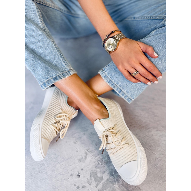 Dámské ponožkové tenisky Bruni LT.BEIGE béžový 2