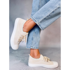 Dámské ponožkové tenisky Bruni LT.BEIGE béžový 1