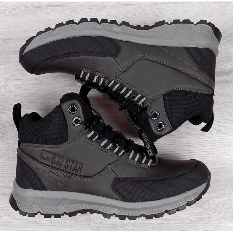 Big Star II174176 pánské šedé turistické boty šedá 1