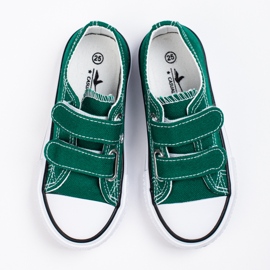 Dětské zelené tenisky Shelovet na suchý zip zelená 1