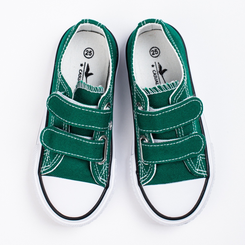 Dětské zelené tenisky Shelovet na suchý zip zelená 1