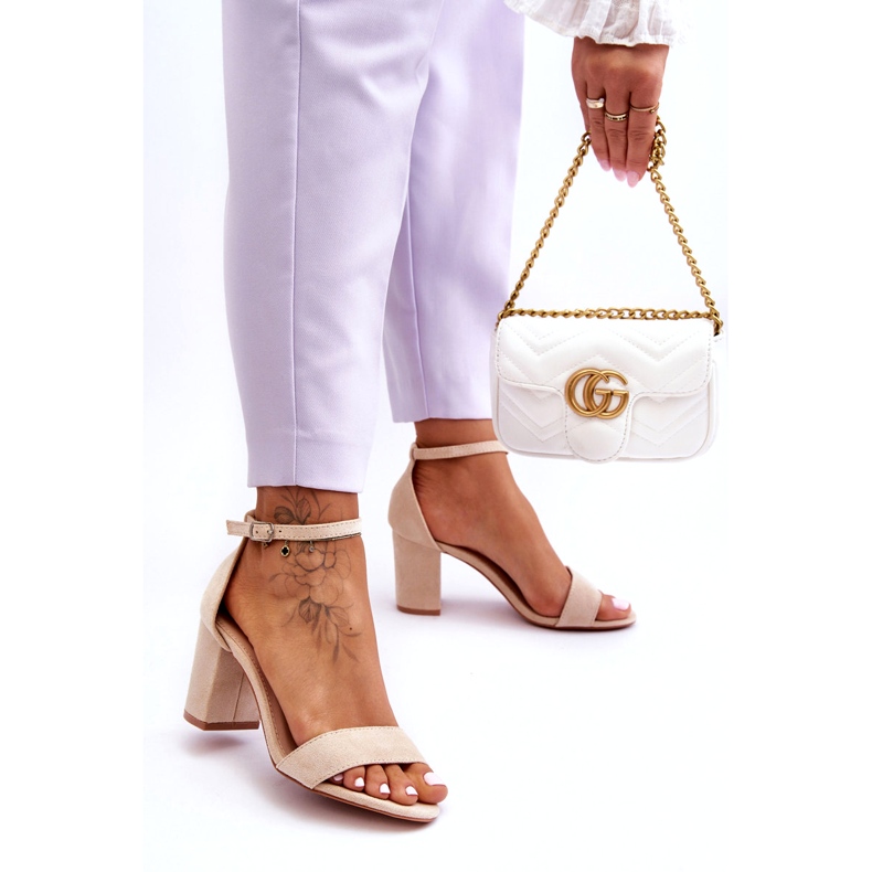 Dámské eko-neledentní béžové sandály béžový 2