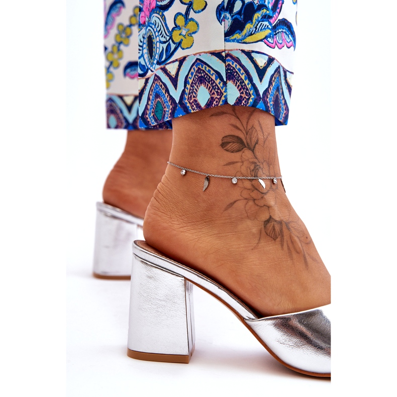 Stříbrné eko-lebální ekologické žabky stříbrný 4