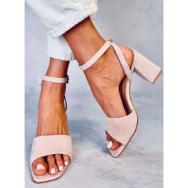 Sandály na sloupku Loya Pink růžový 1