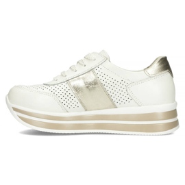 Dámské kožené tenisky na platformě bílé Filippo bílý 1