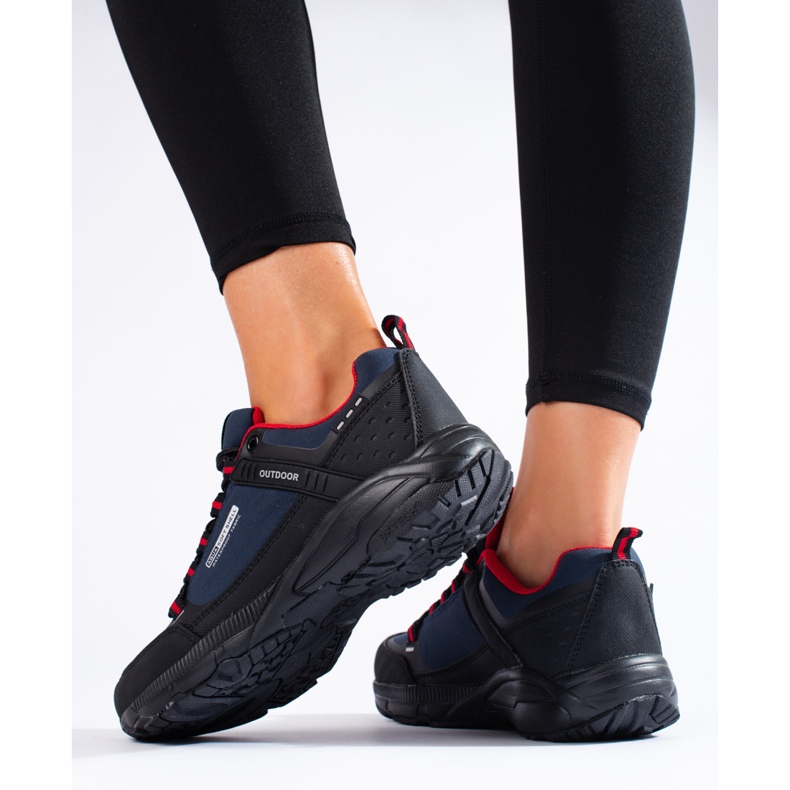 DK Outdoorová trekingová obuv černá námořnická modrá 2