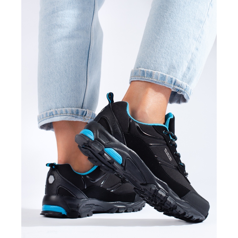 DK černomodré sportovní trekingové boty pro ženy černá 2 DK černomodré sportovní trekingové boty pro ženy černá 2