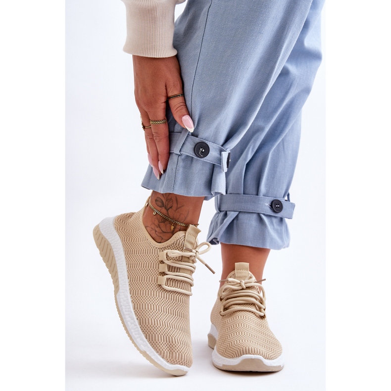 PG1 Klasické textilní nazouvací tenisky Béžová Gusto béžový 1