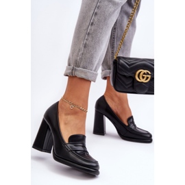 PS1 Módní Lodičky Na Podpatku Černá Florence černý 1