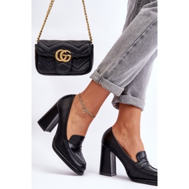 PS1 Módní Lodičky Na Podpatku Černá Florence černý 2