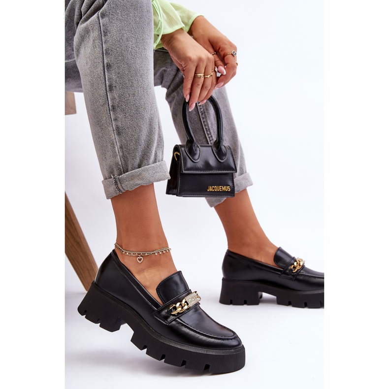 PS1 Klasické mokasíny na robustní platformě Černá Catch Me! černý 2