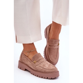 PS1 Semišové mokasíny s hnědým esperta zdobením 1