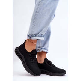 PG1 Dámské nazouvací textilní tenisky Black Venett černá 2