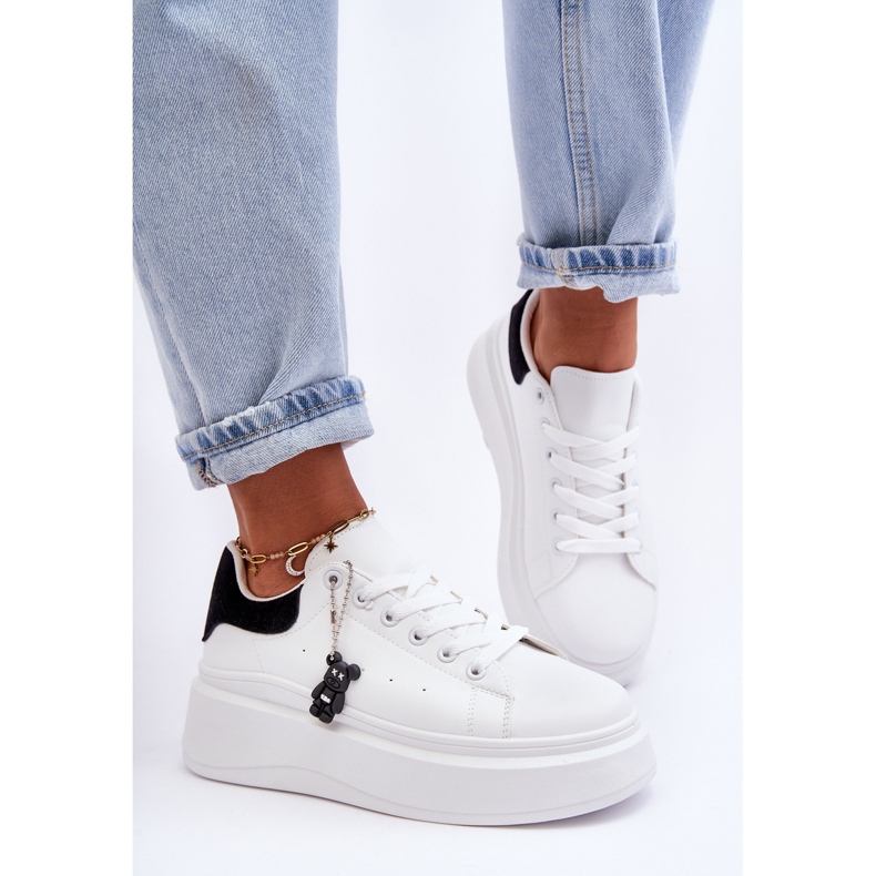 PS1 Dámská sportovní obuv na masivní platformě bílá a černá Mariell bílý 1