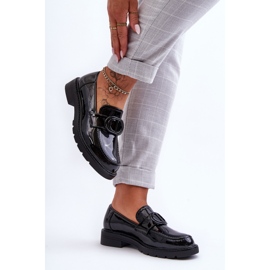 PG1 Lakované platformové mokasíny Black Jarren černý 2