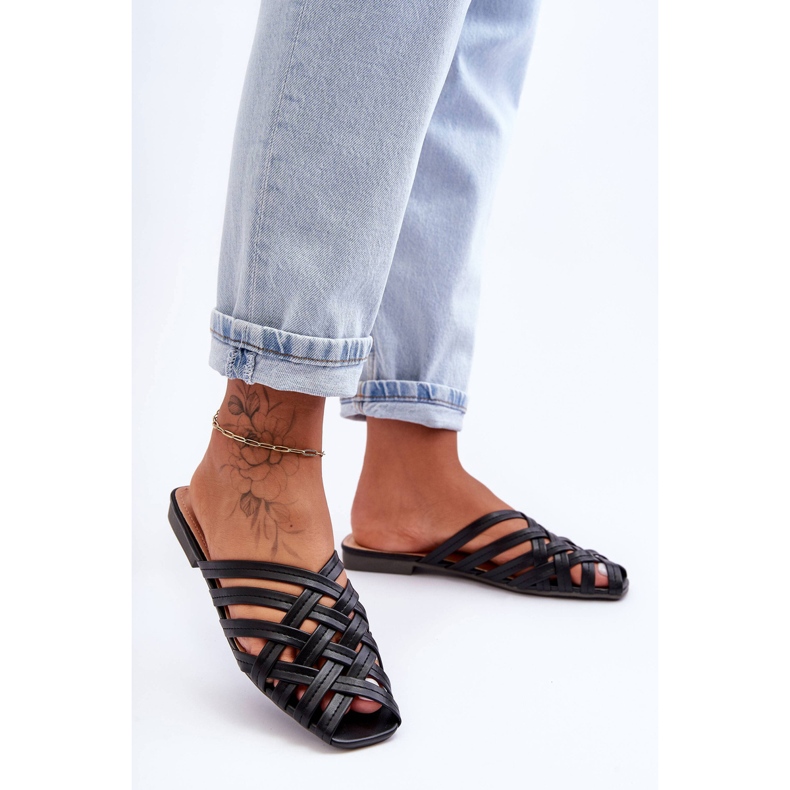 PS1 Dámské sandály s pruhy černá Doralia 1