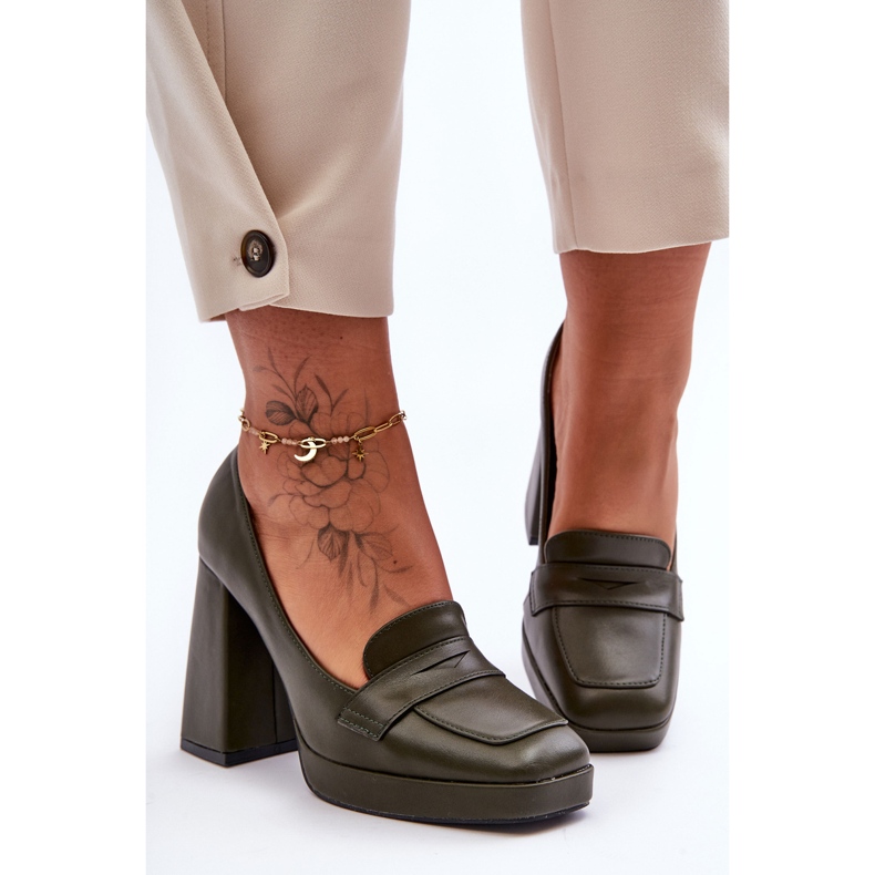 Alisa Green lodičky na vysokém podpatku zelená 1 Alisa Green lodičky na vysokém podpatku zelená 1