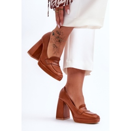 Camel Alisa lodičky na vysokém podpatku hnědý 1