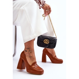 Camel Alisa lodičky na vysokém podpatku hnědý 2