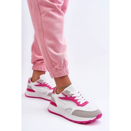 PG1 Dámská platforma sportovní boty bílé a růžové Henley růžový 4