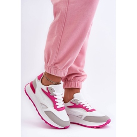 PG1 Dámská platforma sportovní boty bílé a růžové Henley růžový 2