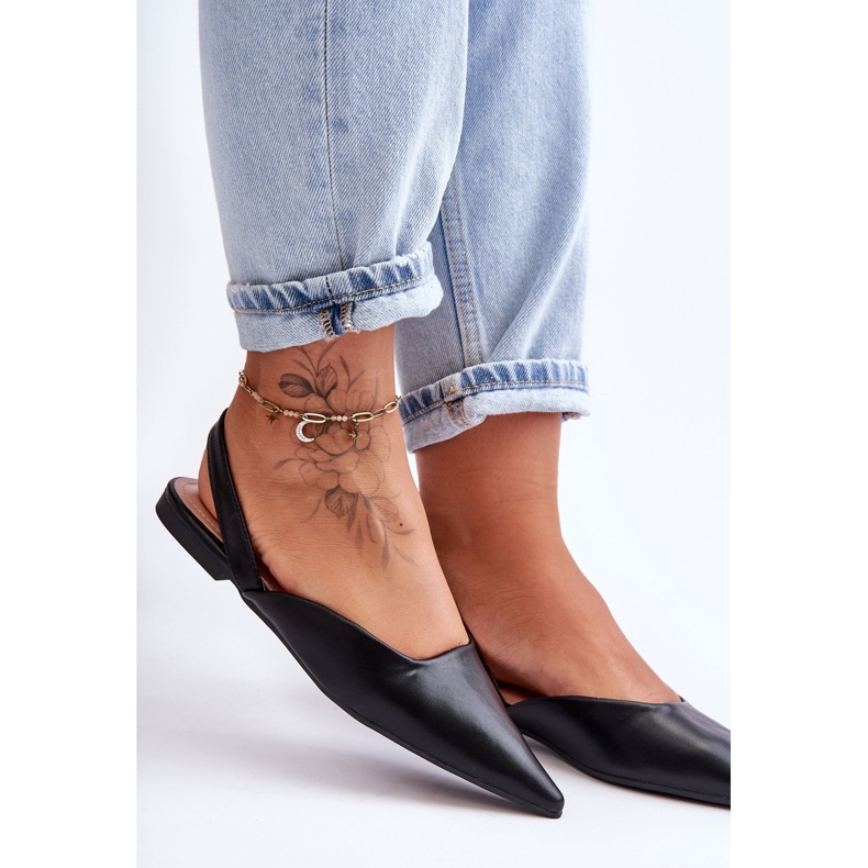 PS1 Dámské kožené nazouvací baleríny Black Germes černá 1 PS1 Dámské kožené nazouvací baleríny Black Germes černá 1