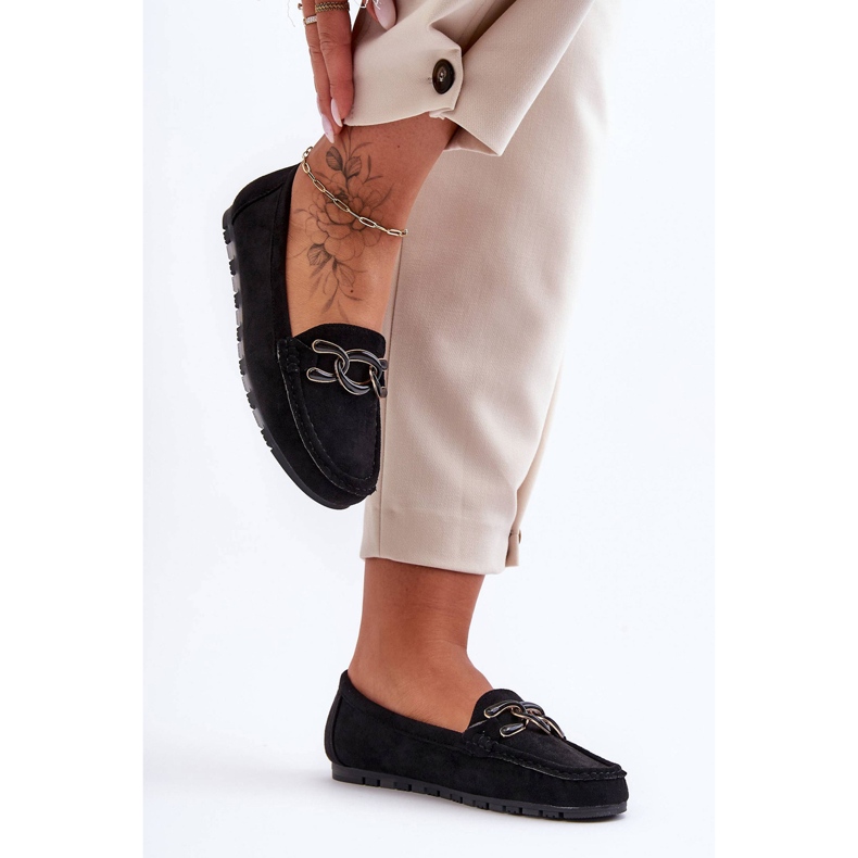 PG1 Dámské semišové ploché mokasíny Black Appia černá 1 PG1 Dámské semišové ploché mokasíny Black Appia černá 1