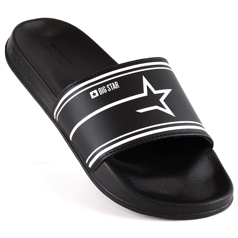 Černé pánské pantofle Big Star MM174313 černý 1