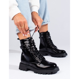 Lakované krajkové dámské kapsičky Shelovet černá 1