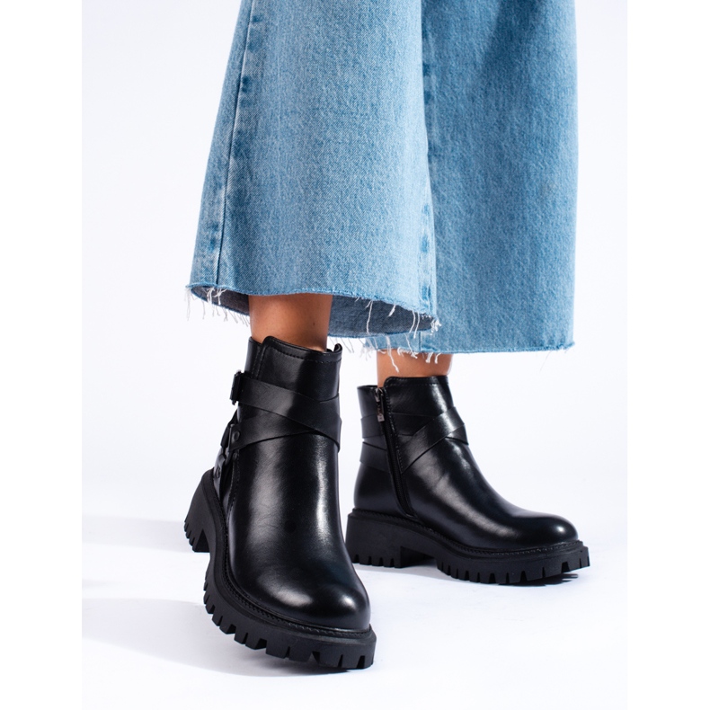 Černé dámské kozačky Shelovet černá 1