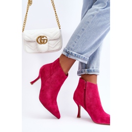 WS1 Dámské fuchsiové semišové boty na vysokém podpatku Merisa růžový 2 WS1 Dámské fuchsiové semišové boty na vysokém podpatku Merisa růžový 2