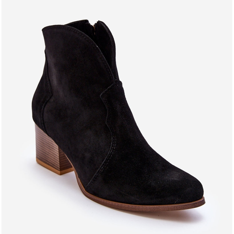 Lewski Shoes Semišové kovbojské boty Leewski EV28 Black černý 1