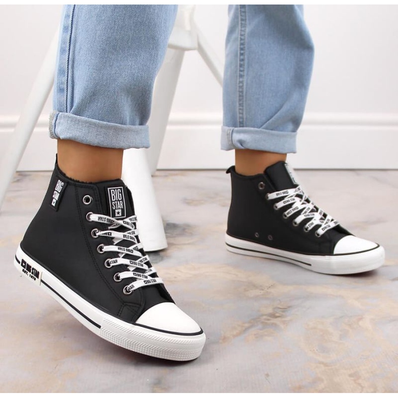 Big Star W INT1898B zateplené tenisky černé černá 2