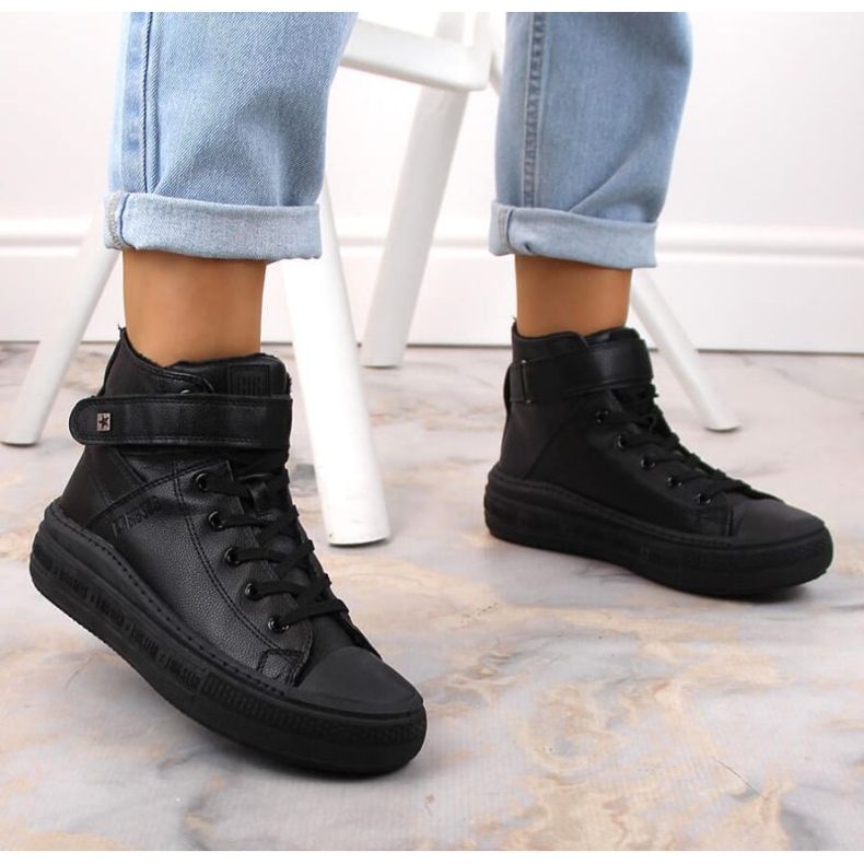 Big Star W INT1900B zateplené tenisky černé černá 2