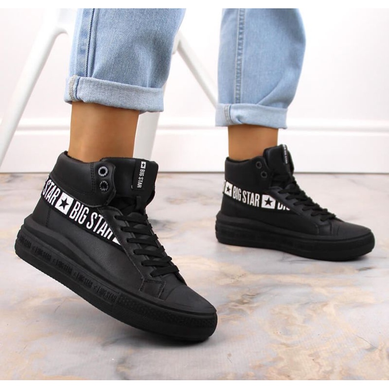 Big Star W INT1901B zateplené sportovní boty černé černá 2