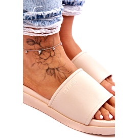 Dámské pantofle na platformě Big Star LL274933 Béžové béžový 1