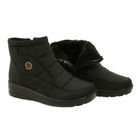 NEWS Lehké ženské sněhové boty na 22S26-5029 Black Fur černý 4