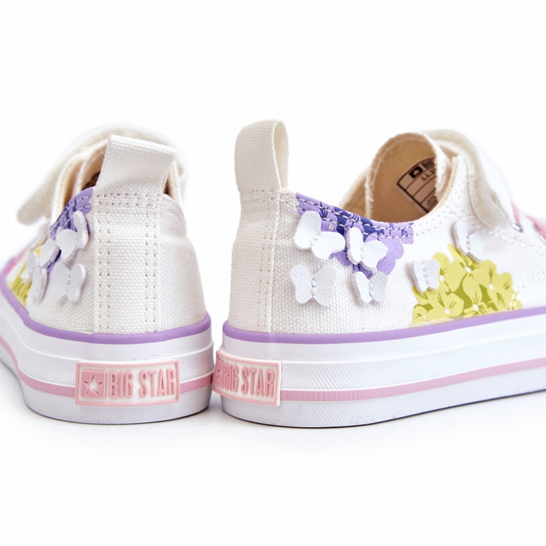 Dětské nízké tenisky na suchý zip Big Star LL374061 White bílý 1