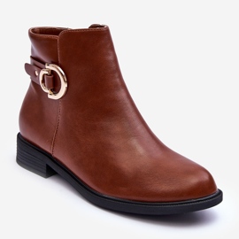 FD1 Ploché boty Hnědé Meronei hnědý 1