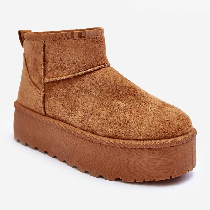 FD1 Semišové Sněhule Na Corcoran Hnědé Platformě hnědý 1