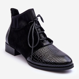 Dámské kozačky na plochých podpatcích černé S.Barski 259-1 černá 1