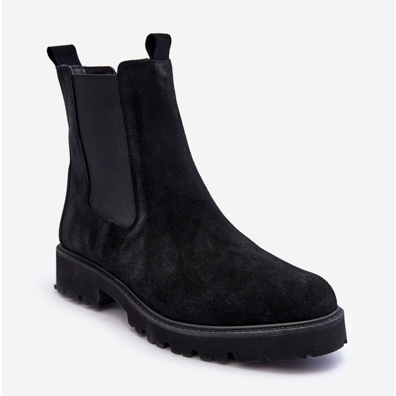 Černé semišové boty Jodhpur Nicole 2672 černý 1