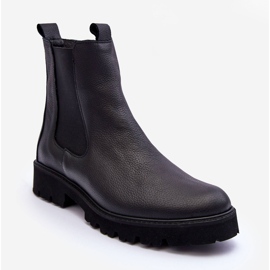 Kožené boty Jodhpur Boots Black Nicole 2672 černý 1