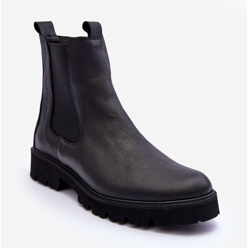 Kožené boty Jodhpur Boots Black Nicole 2672 černý 1