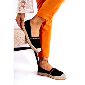 S.Barski Klasické dámské černé nazouvací espadrilky Cersei černý 1