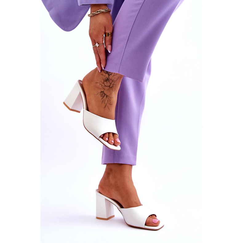 Dámské klasické pantofle bílé Loara bílý 4