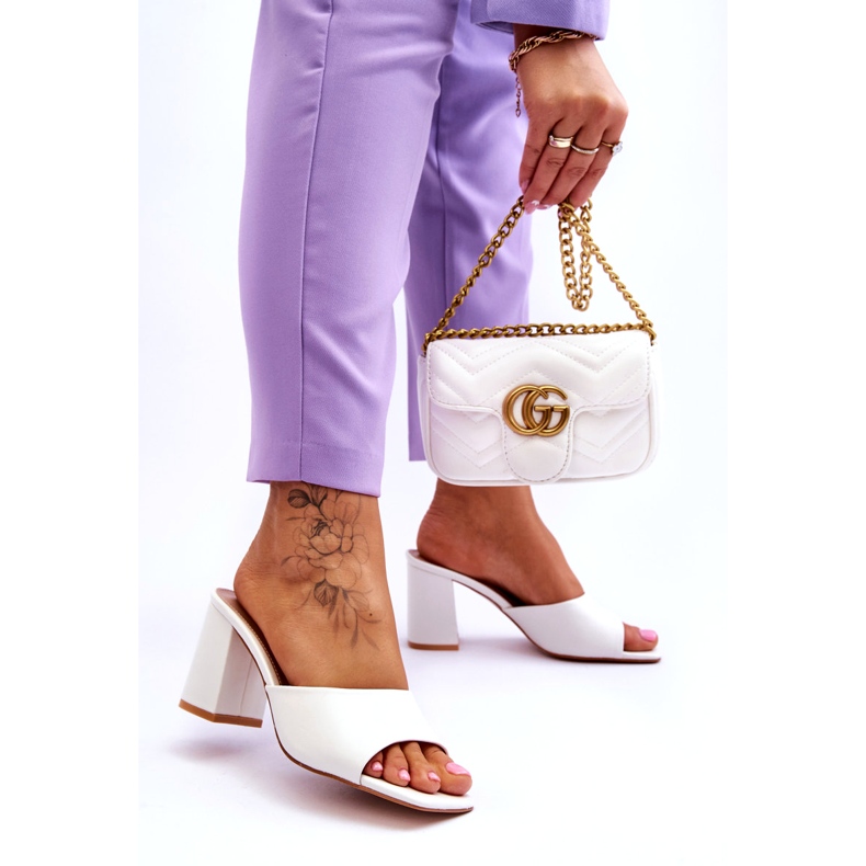 Dámské klasické pantofle bílé Loara bílý 3 Dámské klasické pantofle bílé Loara bílý 3