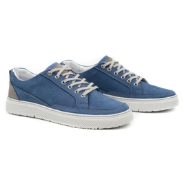 Olivier Boty Pánské Kožené Sneakers 950MA modré modrý 2