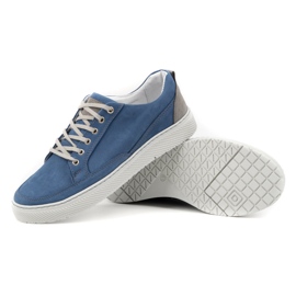 Olivier Boty Pánské Kožené Sneakers 950MA modré modrý 5